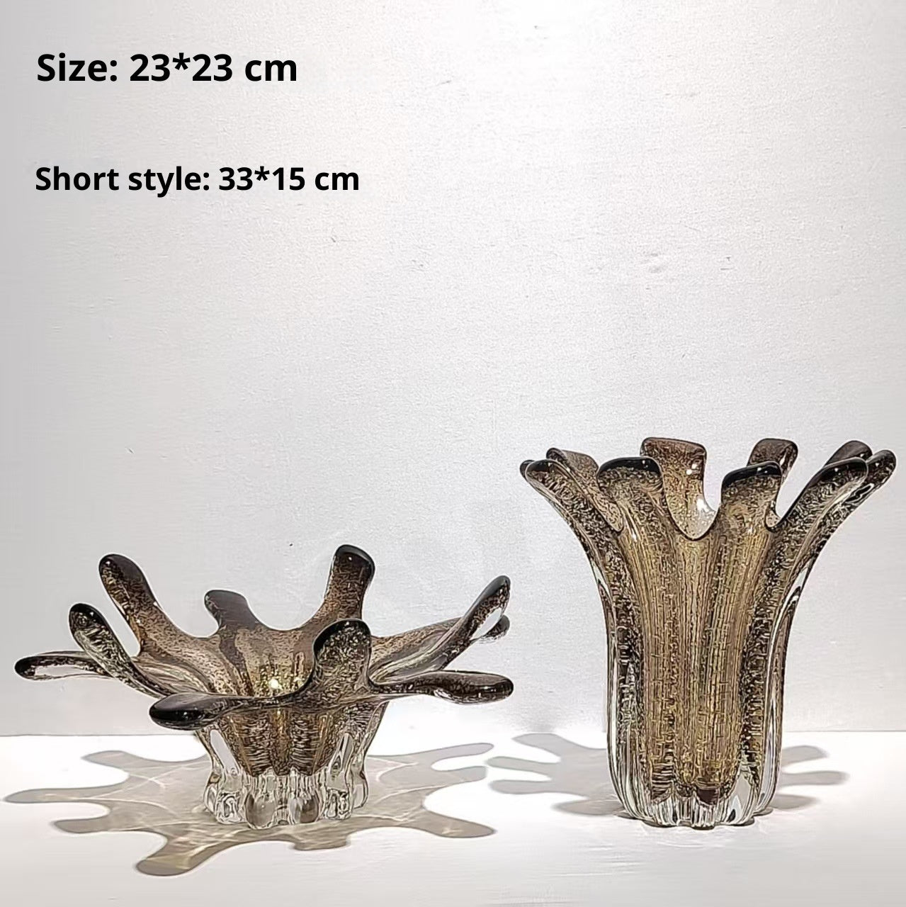 Modern Minimalist Wave-edged Glass Vase Home Decor