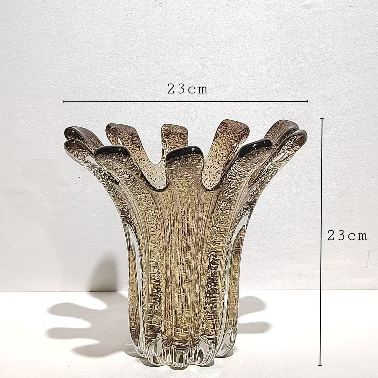 Modern Minimalist Wave-edged Glass Vase Home Decor